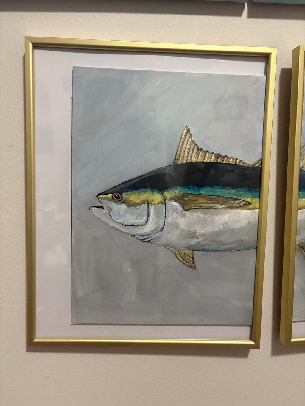 9x12 Yellowfin Tuna on Canvas Panel