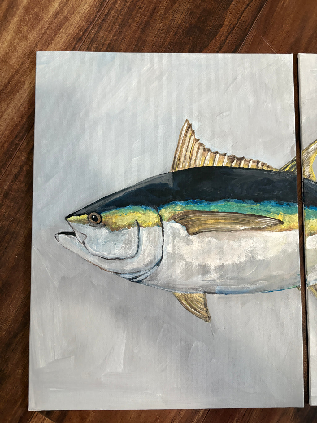 9x12 Yellowfin Tuna on Panel