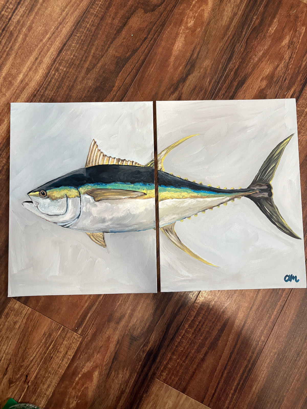 9x12 Yellowfin Tuna on Panel
